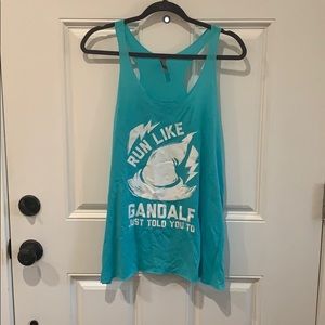 LOTR Nerdy Workout Racerback Tank